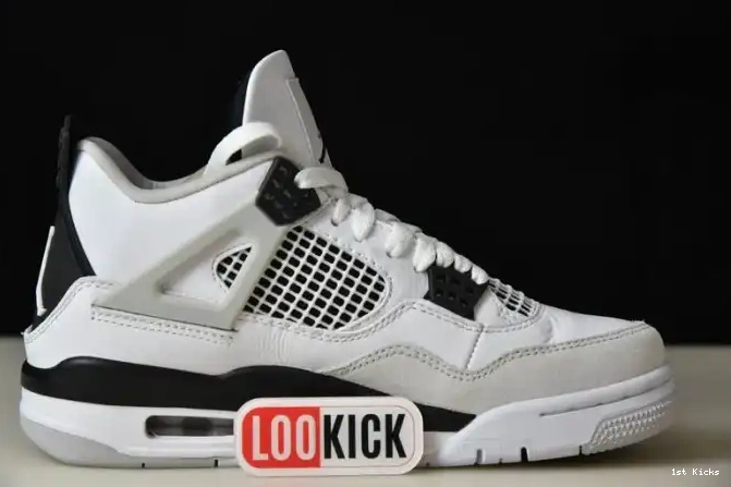 1st Kicks Jordan Black 4 Military Retro DH6927-111 0602